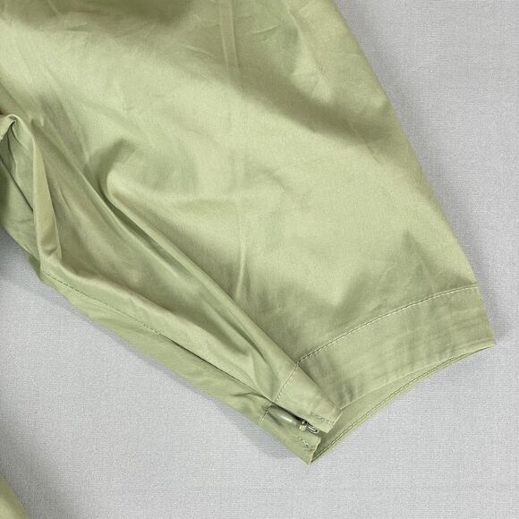 Danielle Bernstein Mini Dress Ladies Sm Green Corset Puff Zip Sleeve Square Neck - Picture 4 of 13